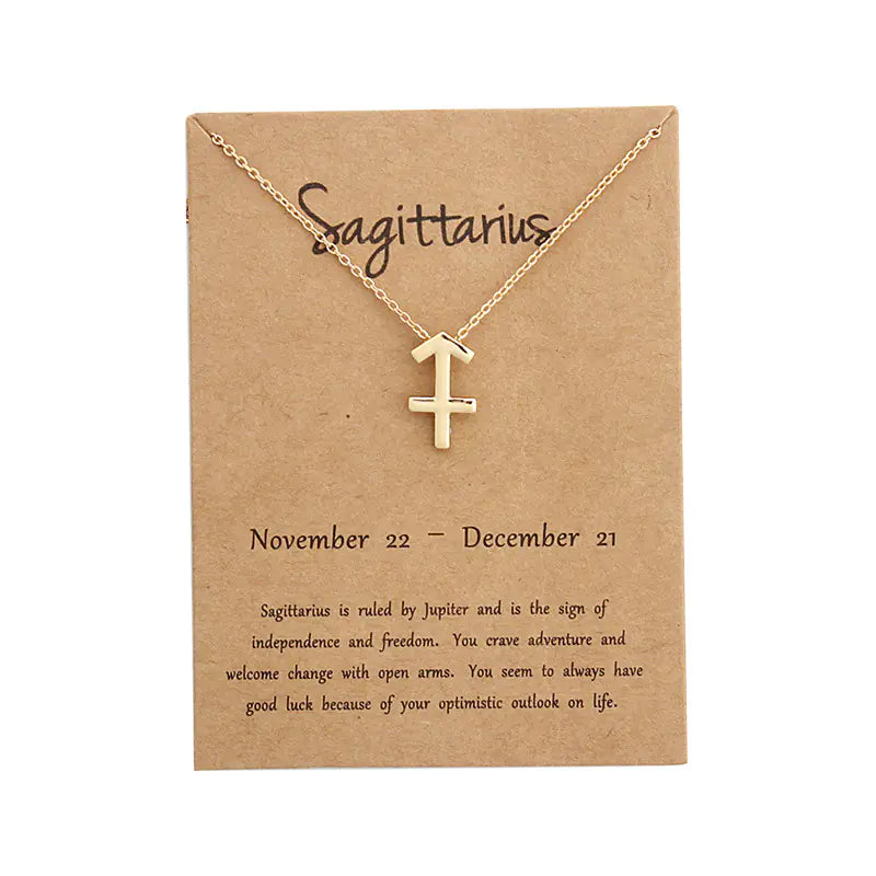 Zodiac Alloy Pendant Necklace Wholesale Christmas Gift