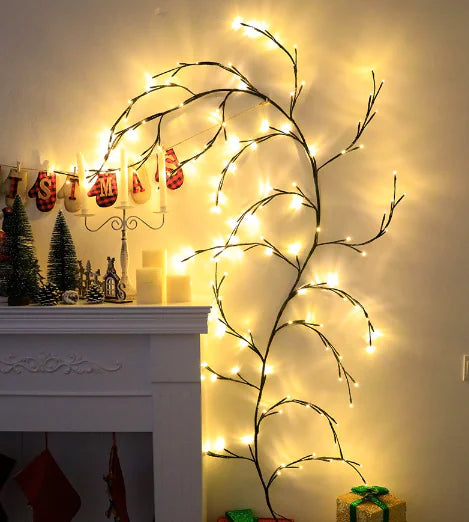 Solar LED Vine Branch Lights for Christmas Decoration