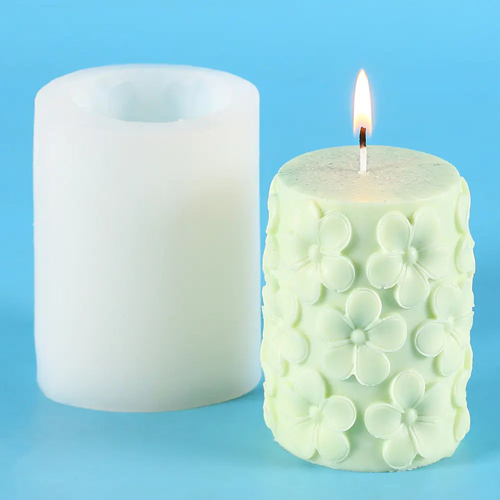 Cylindrical Aromatherapy Candle Silicone Mold Set