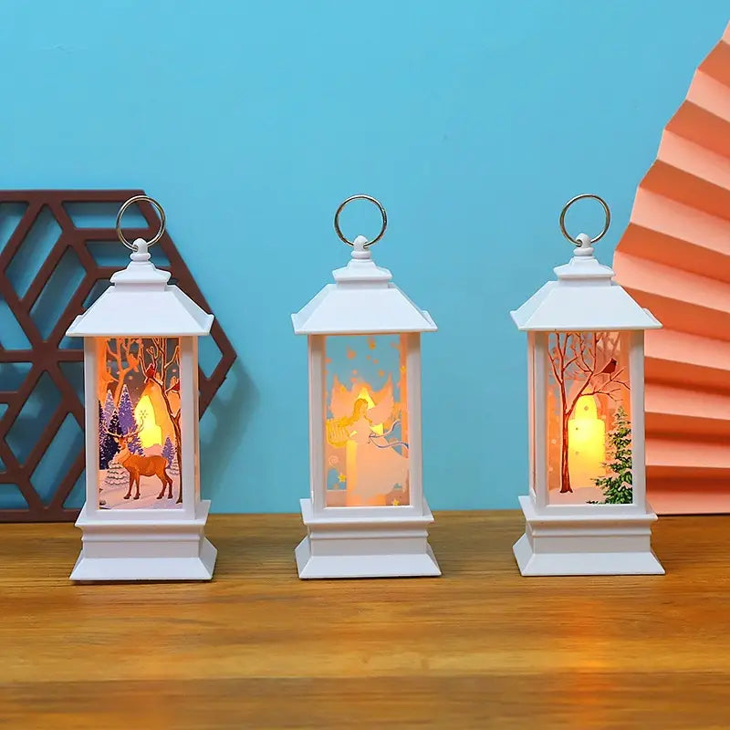 Vintage Style Electric Candle Lantern for Christmas Decor
