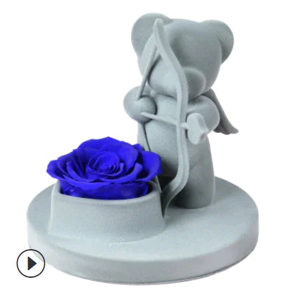 Eternal Rose Bear with Flowers - Cute Christmas Gift