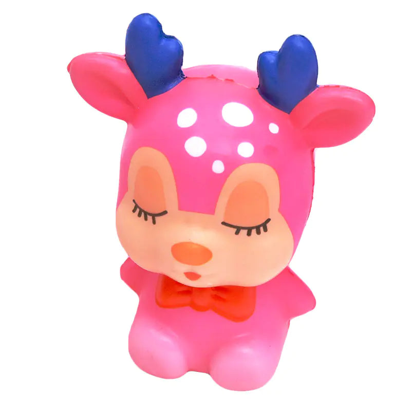 New Colorful Christmas Reindeer Slow-Rise Squishy Toy