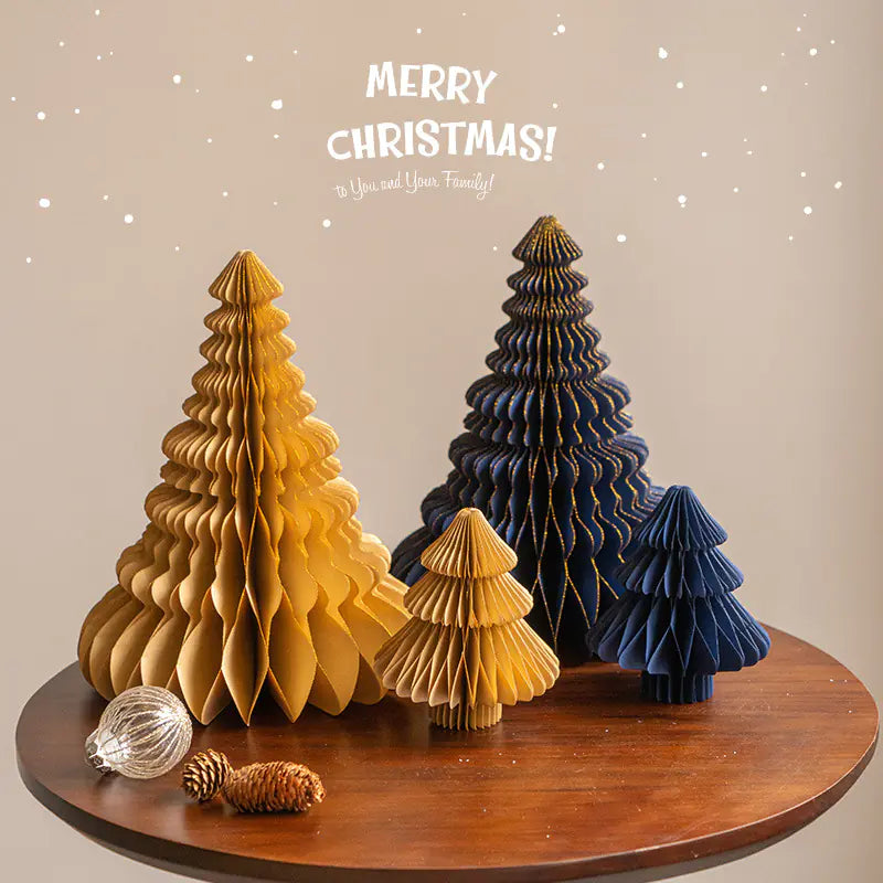 Mini Foldable Paper Christmas Tree Decor 2023 Trend