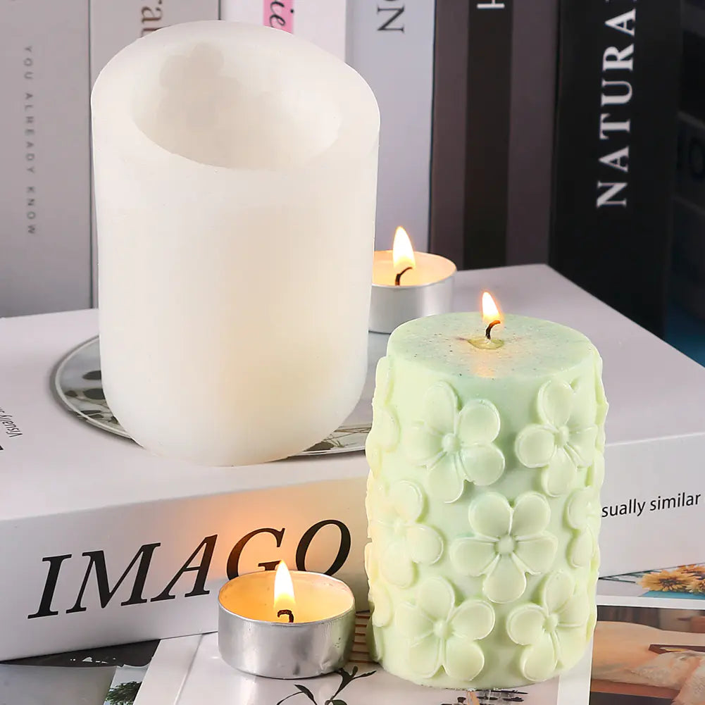 Cylindrical Aromatherapy Candle Silicone Mold Set