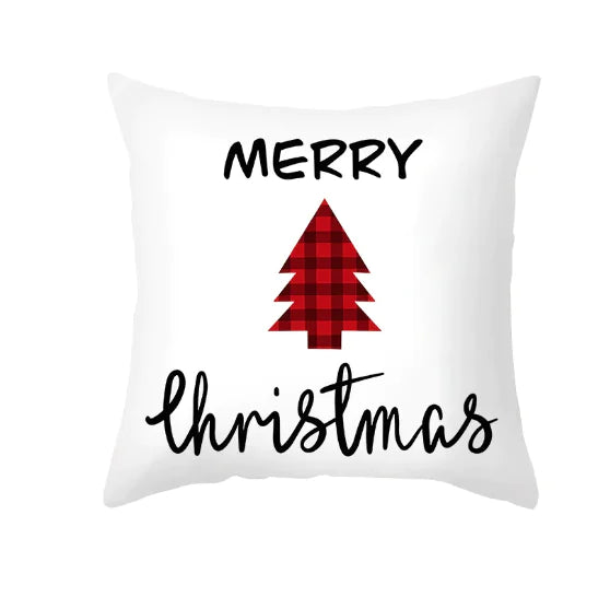 Cartoon Christmas Throw Pillow Cover for Sofa (1pc)