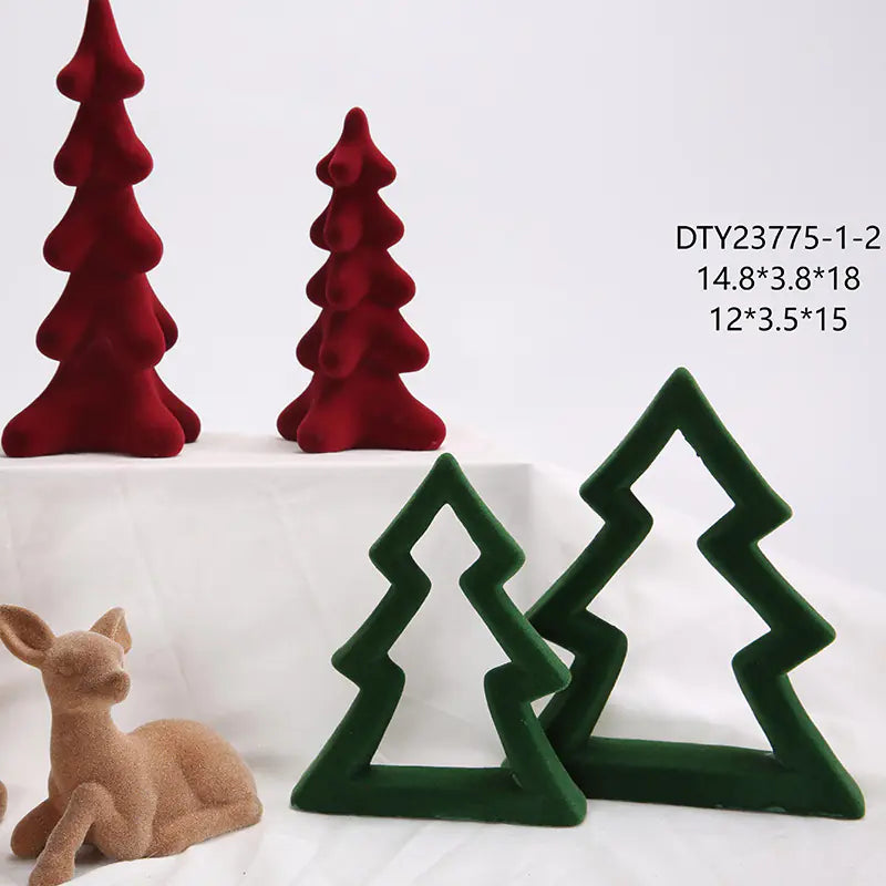 Creative Christmas Candle Holder with Glowing Ceramic House