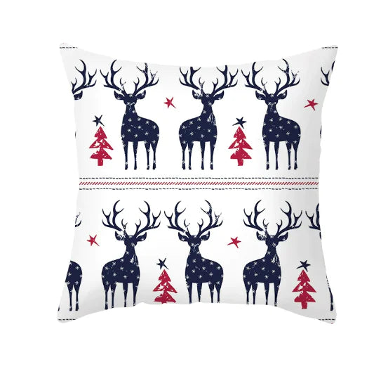 Cartoon Christmas Throw Pillow Cover for Sofa (1pc)