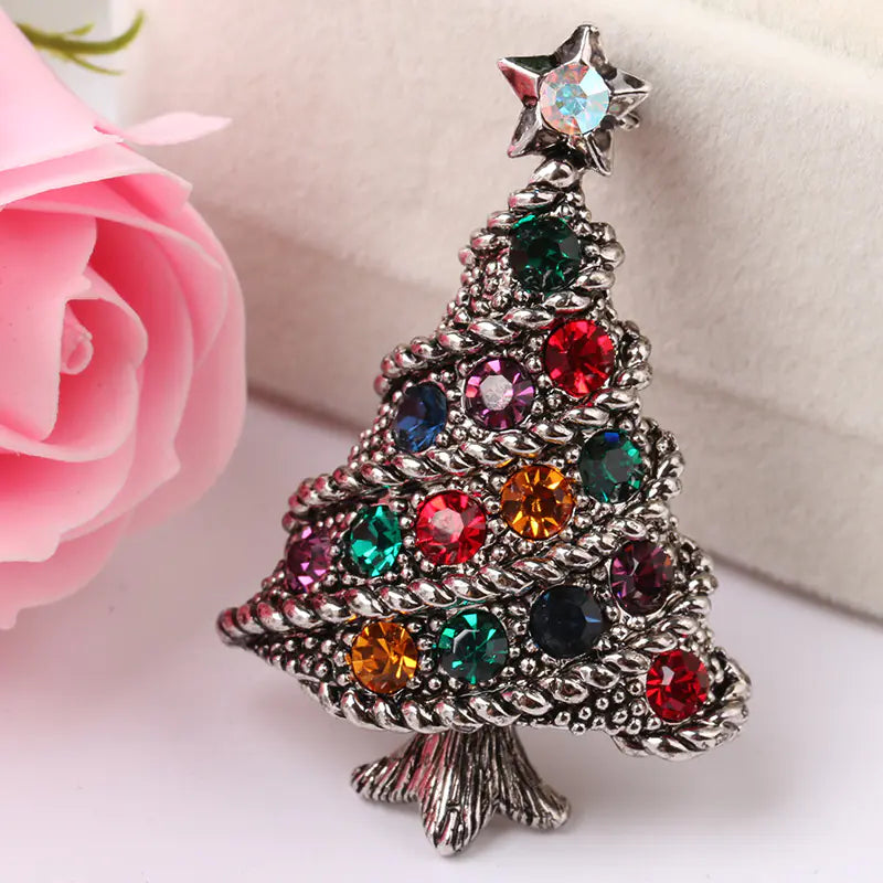 Christmas Tree Brooch - Vintage Style Jewelry Accessory
