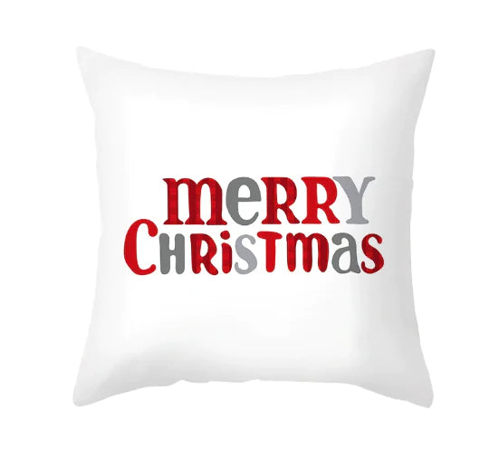 Cartoon Christmas Throw Pillow Cover for Sofa (1pc)