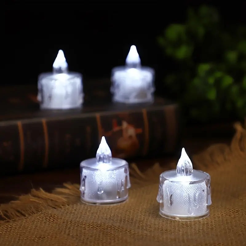 Transparent Electronic Candle for Christmas & Birthdays