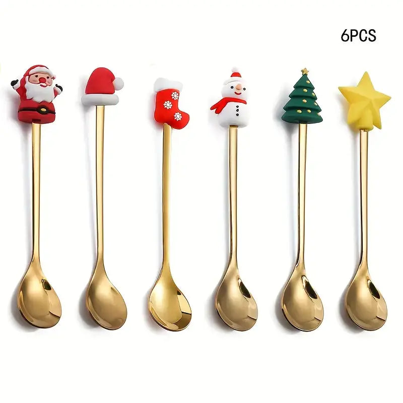 Stainless Steel Christmas Spoon Set with Forks