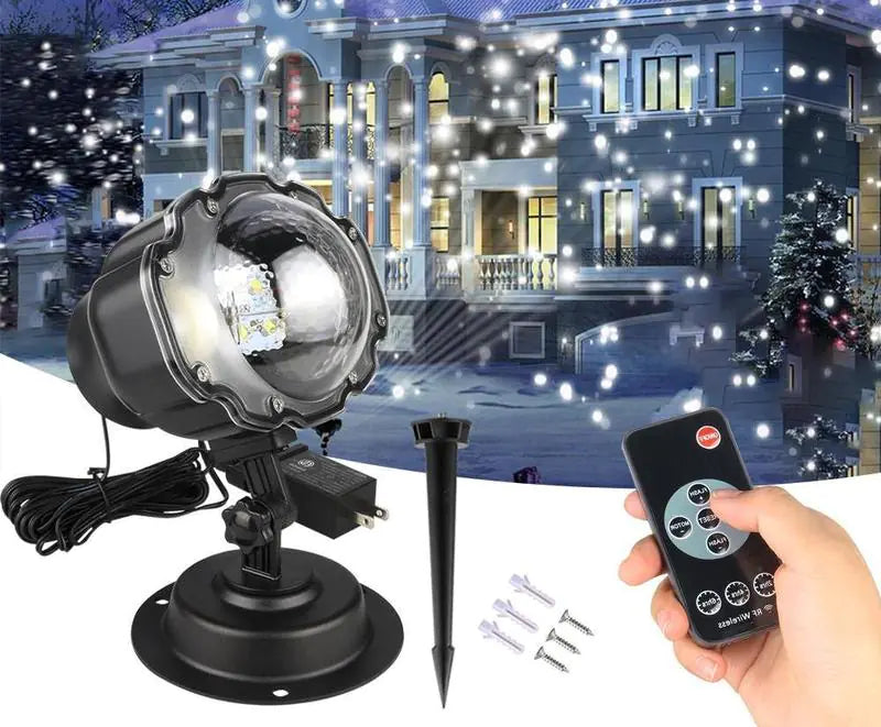 Mini Snow Projector Light for Lawn and Christmas Decor