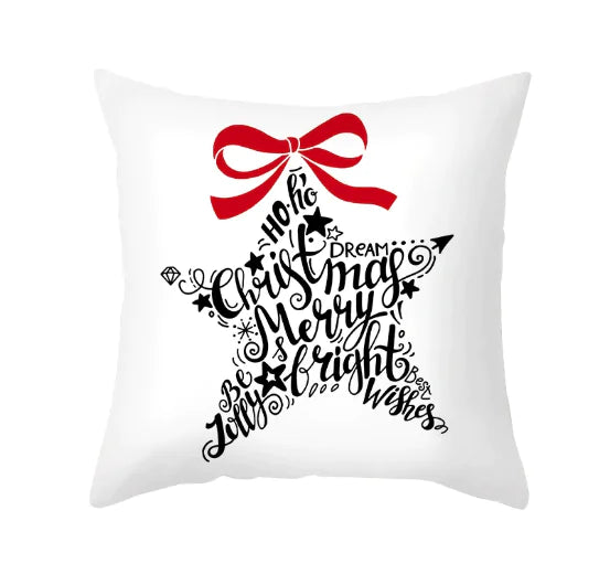 Cartoon Christmas Throw Pillow Cover for Sofa (1pc)