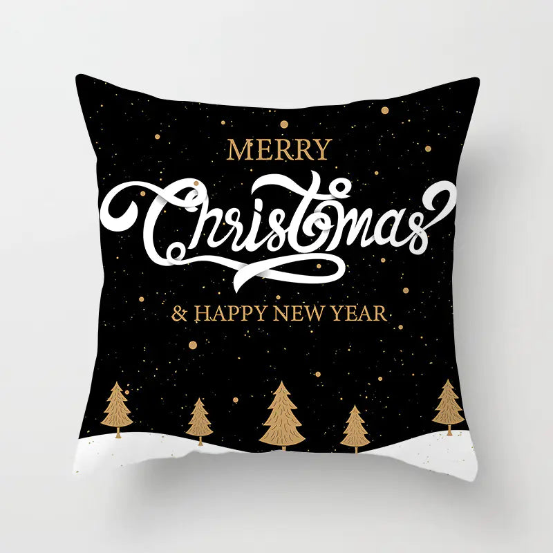 Christmas Words Decorative Pillow Cover