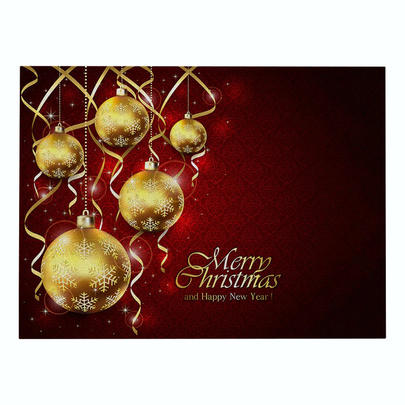 Christmas Red Cotton and Linen Placemat Series