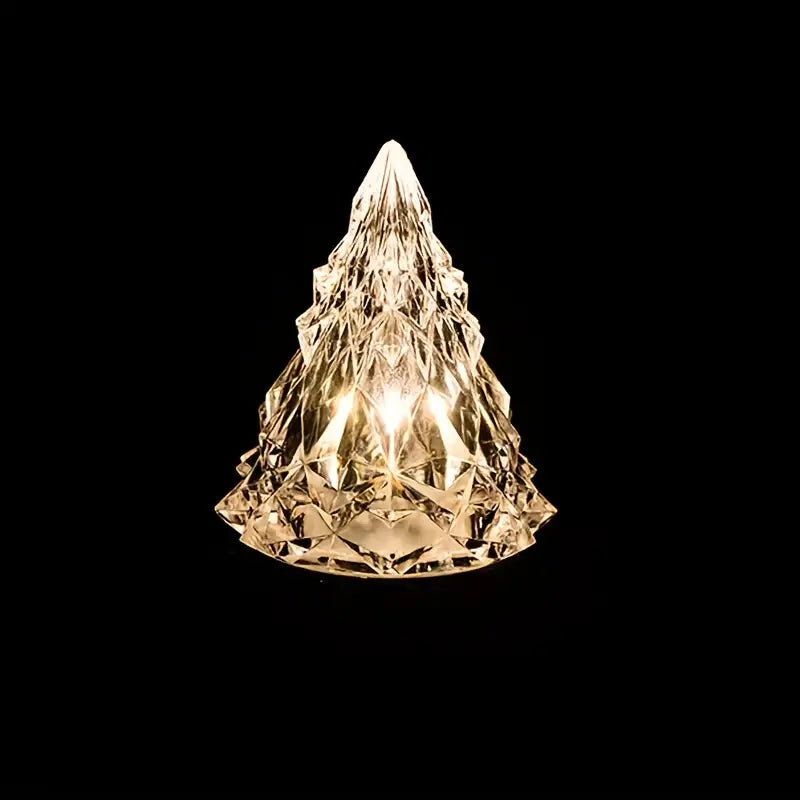 LED Flameless Crystal Mini Christmas Tree Night Light