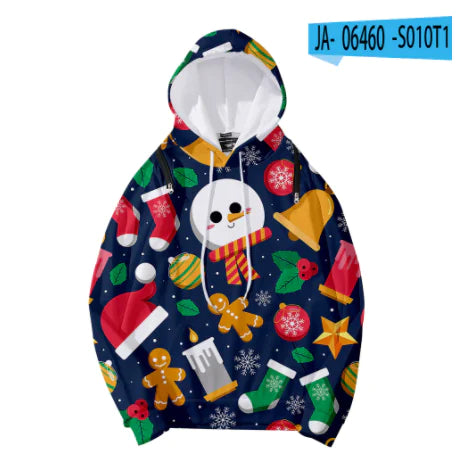Detachable Hooded Loose Women's Christmas Sweater