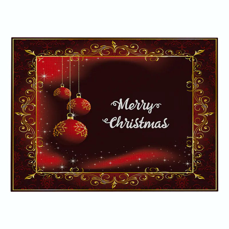 Christmas Red Cotton and Linen Placemat Series