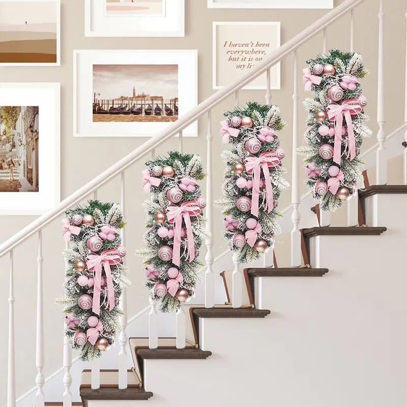 Christmas Decoration Rattan Plant with Bowknot