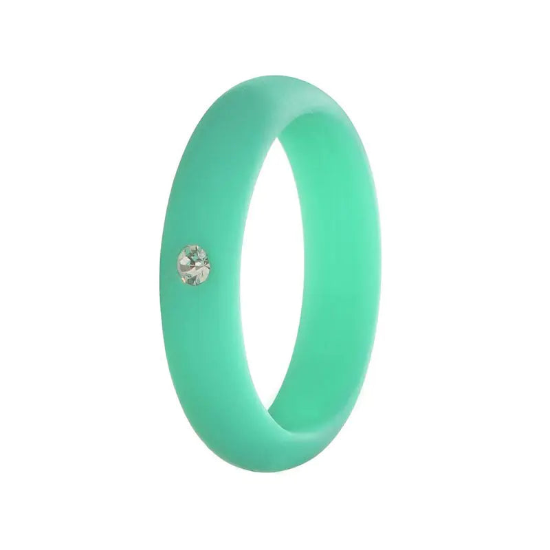 5mm Wide Band Diamond Ring - Silicone Christmas Gift