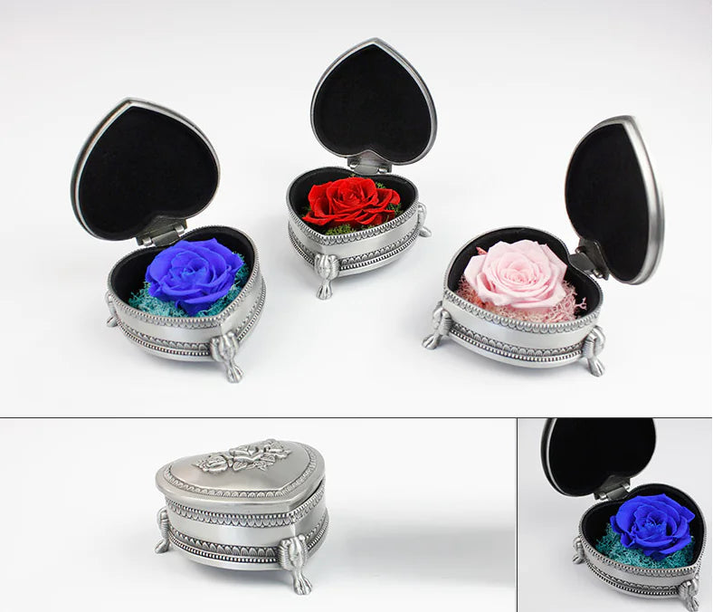 Creative Christmas Gift: Eternal Rose in Heart Box