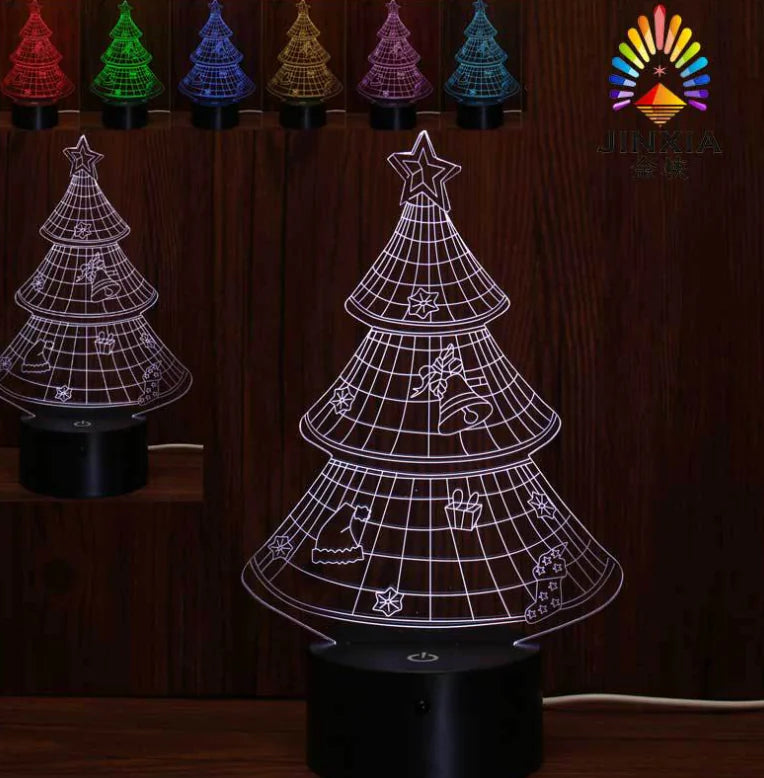 3D Christmas Tree LED Night Light