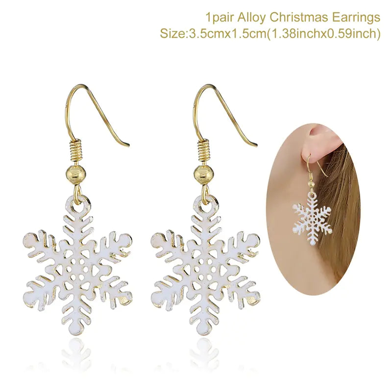 Christmas Jewelry Set: Earrings and Necklace