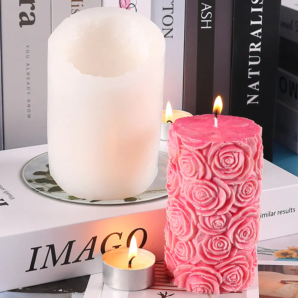 Cylindrical Aromatherapy Candle Silicone Mold Set