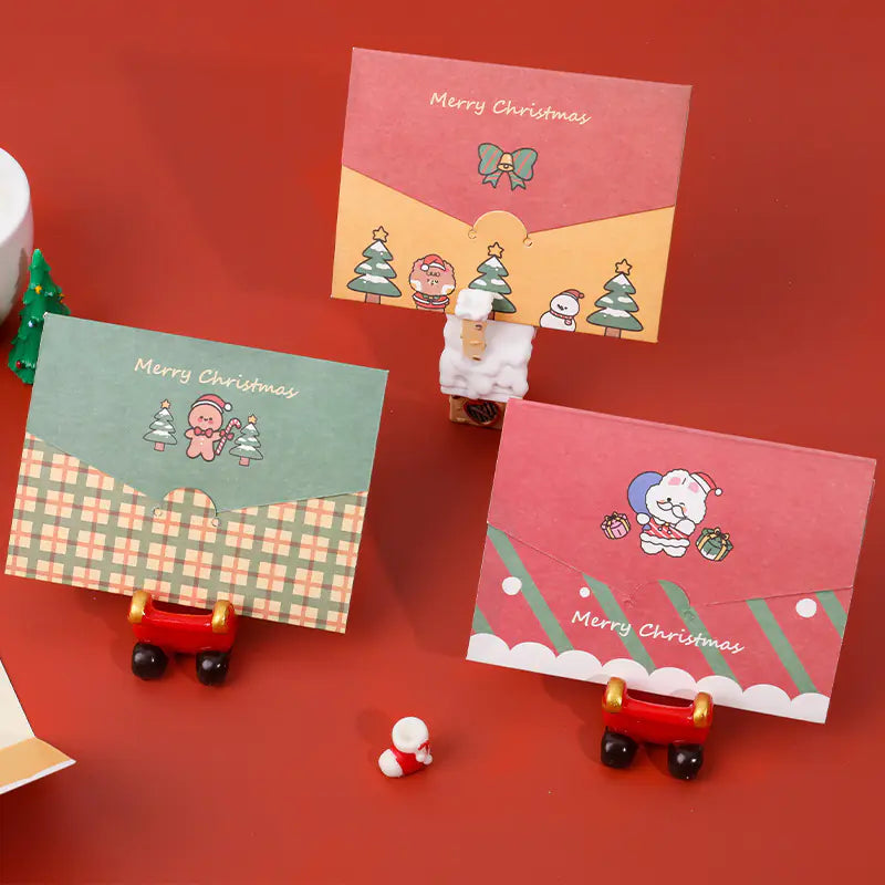Cartoon Merry Christmas Mini Paper Envelopes