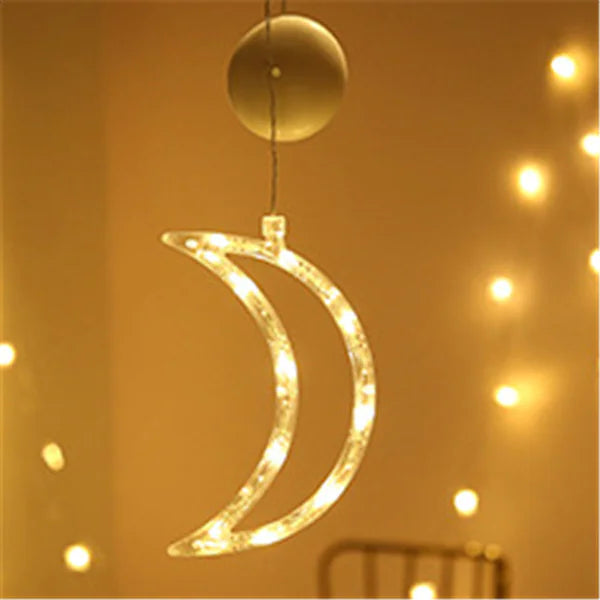 LED Christmas Star and Bell Suction Cup Lights