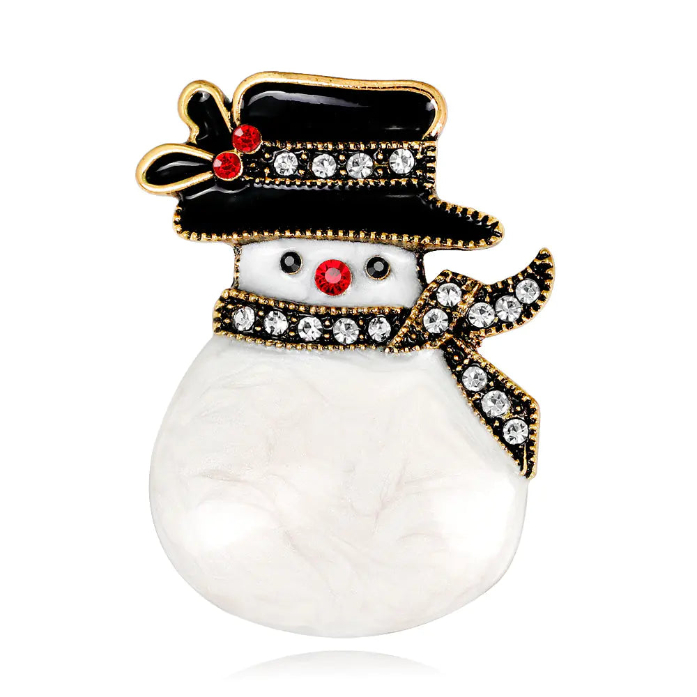 Cartoon Christmas Snowman Brooch - Stylish Gift Pin