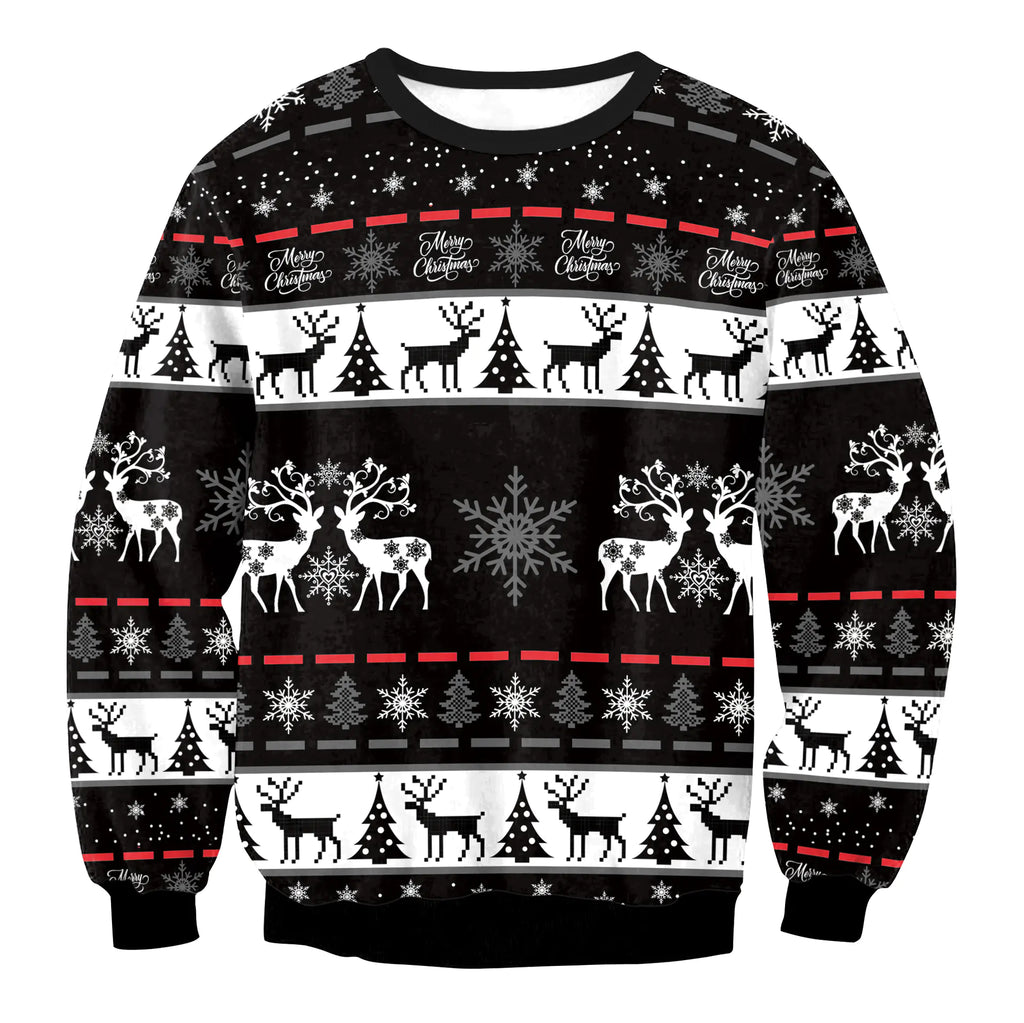 Amazon Mixed Color Reindeer Christmas Sweatshirt for Women