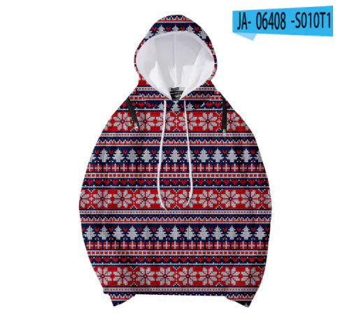 Detachable Hooded Loose Women's Christmas Sweater