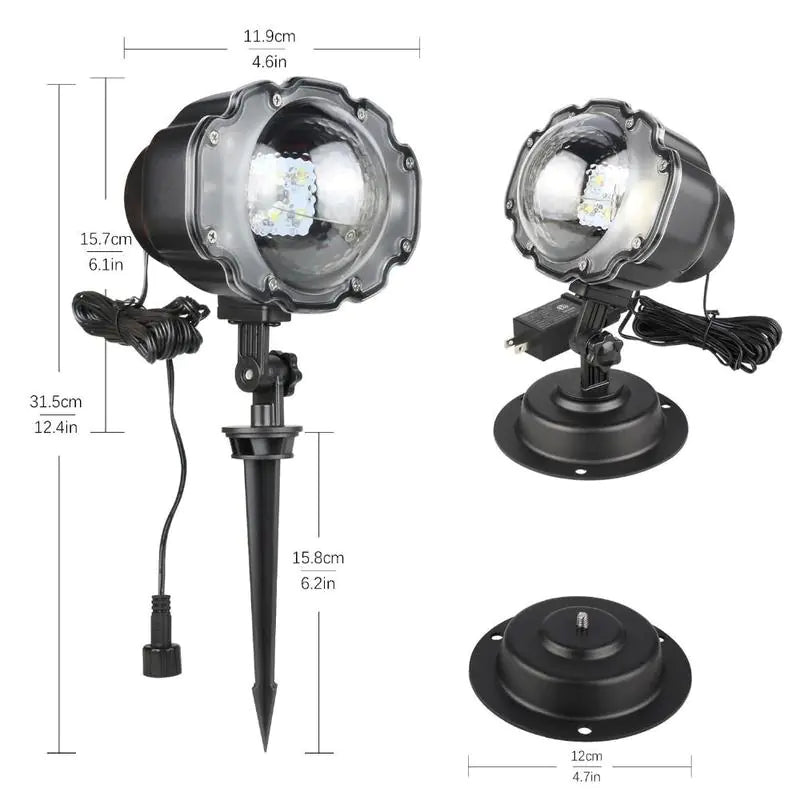 Mini Snow Projector Light for Lawn and Christmas Decor