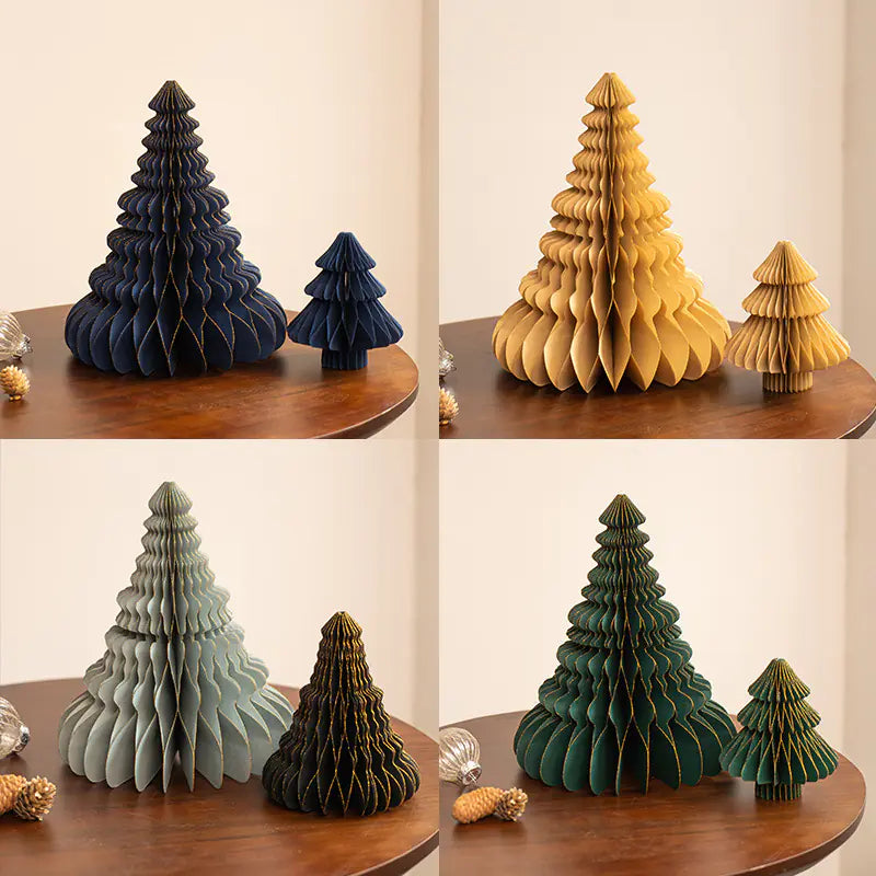 Mini Foldable Paper Christmas Tree Decor 2023 Trend