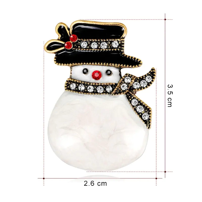 Cartoon Christmas Snowman Brooch - Stylish Gift Pin