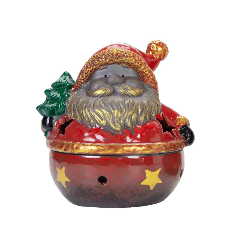 Ceramic Christmas Santa Snowman Incense Burner