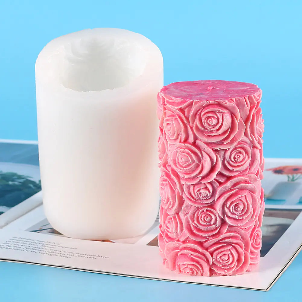 Cylindrical Aromatherapy Candle Silicone Mold Set