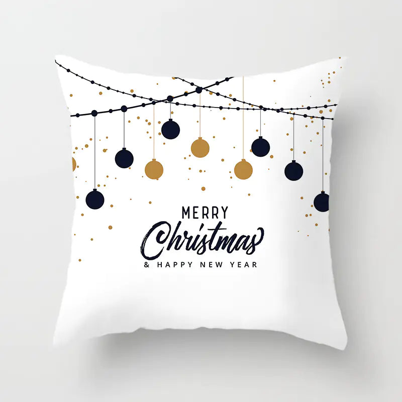 Christmas Words Decorative Pillow Cover