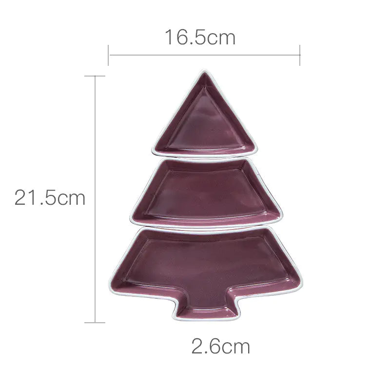 Creative Ceramic Christmas Tree Snack Dish Tableware
