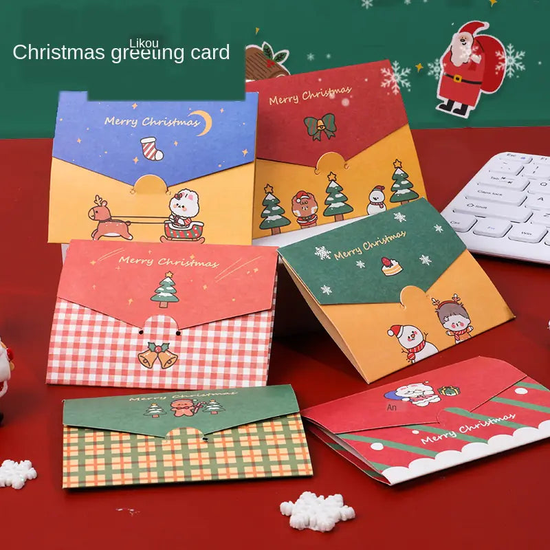 Cartoon Merry Christmas Mini Paper Envelopes