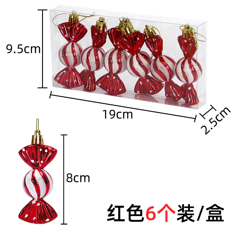 "Electroplated Colorful Candy Christmas Tree Ornaments"