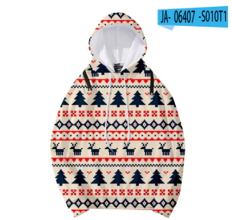 Detachable Hooded Loose Women's Christmas Sweater