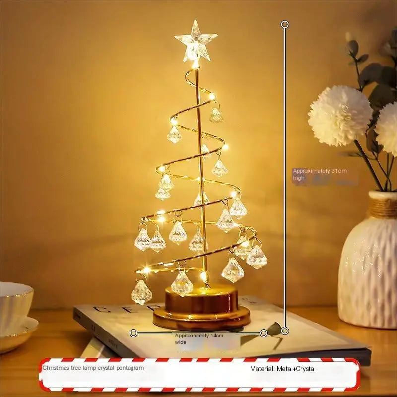 Spiral Christmas Tree Iron Ornaments for Home Decor
