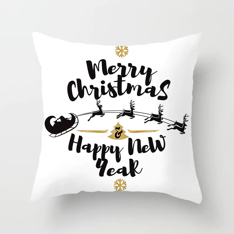 Christmas Words Decorative Pillow Cover