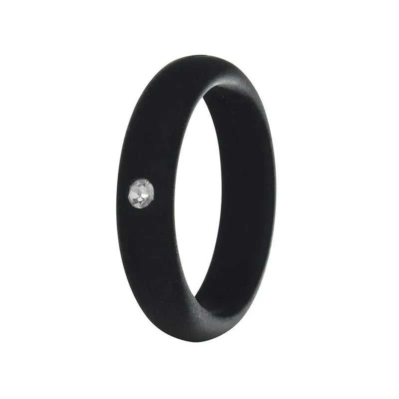 5mm Wide Band Diamond Ring - Silicone Christmas Gift