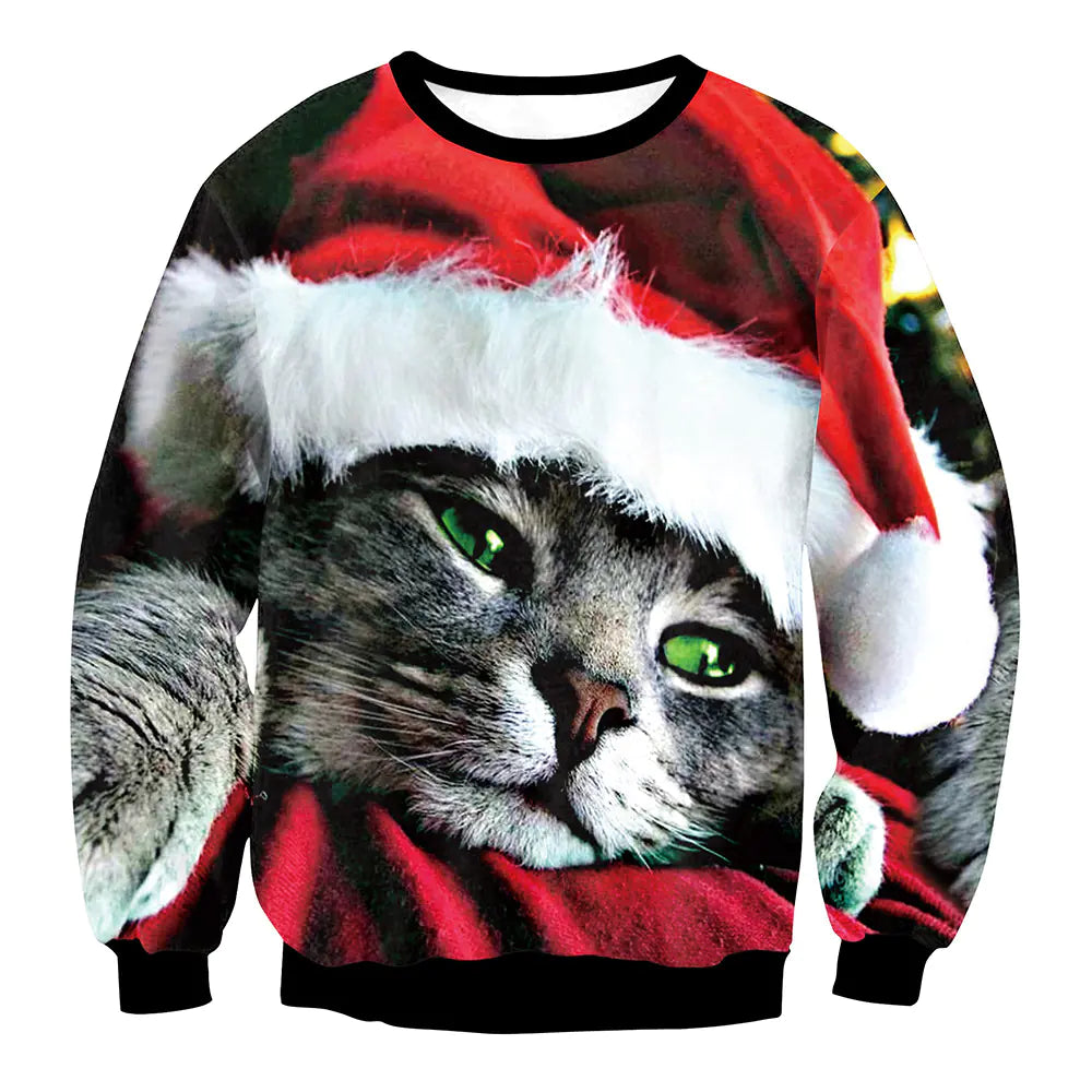 Amazon Mixed Color Reindeer Christmas Sweatshirt for Women