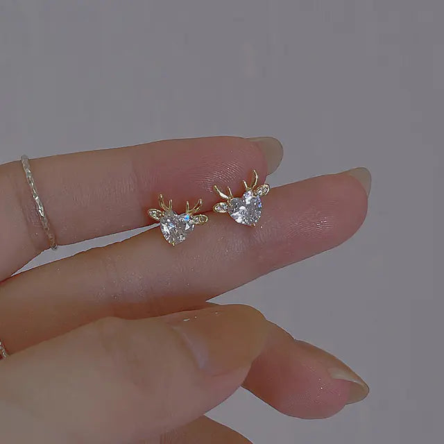 Long Tassel Asymmetrical Stud Earrings - Christmas Theme