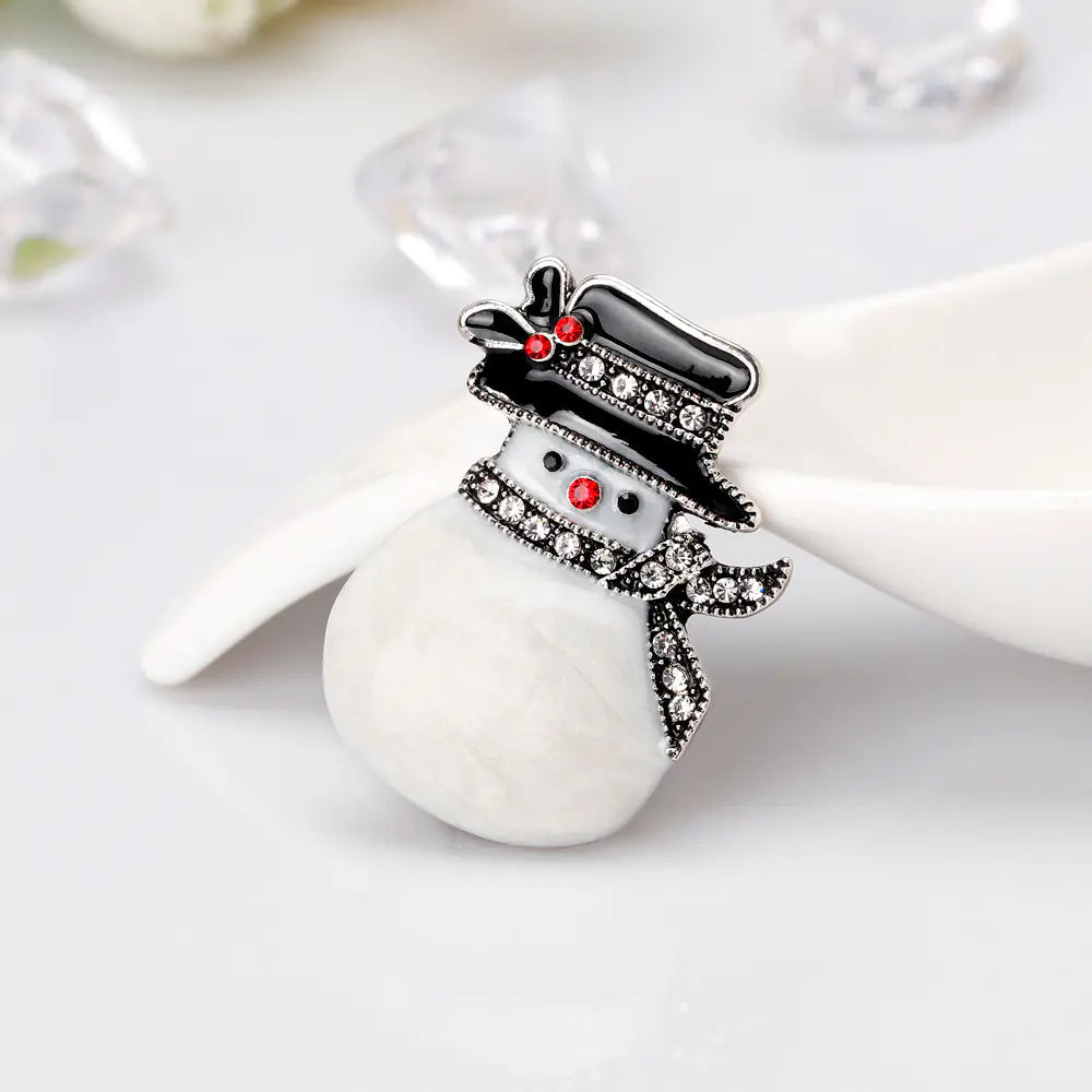 Cartoon Christmas Snowman Brooch - Stylish Gift Pin