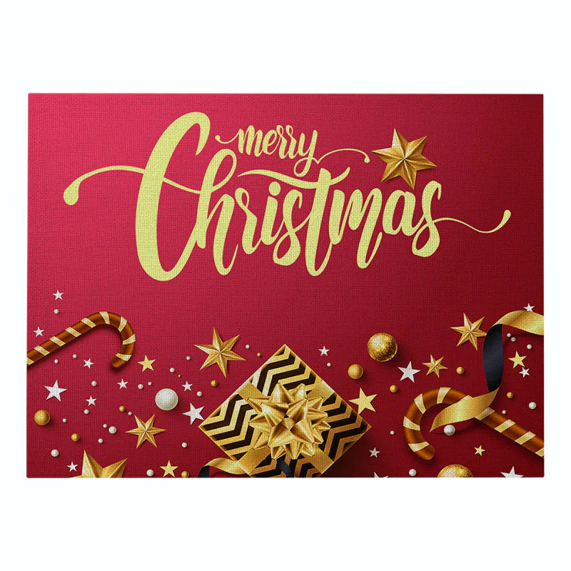 Christmas Red Cotton and Linen Placemat Series